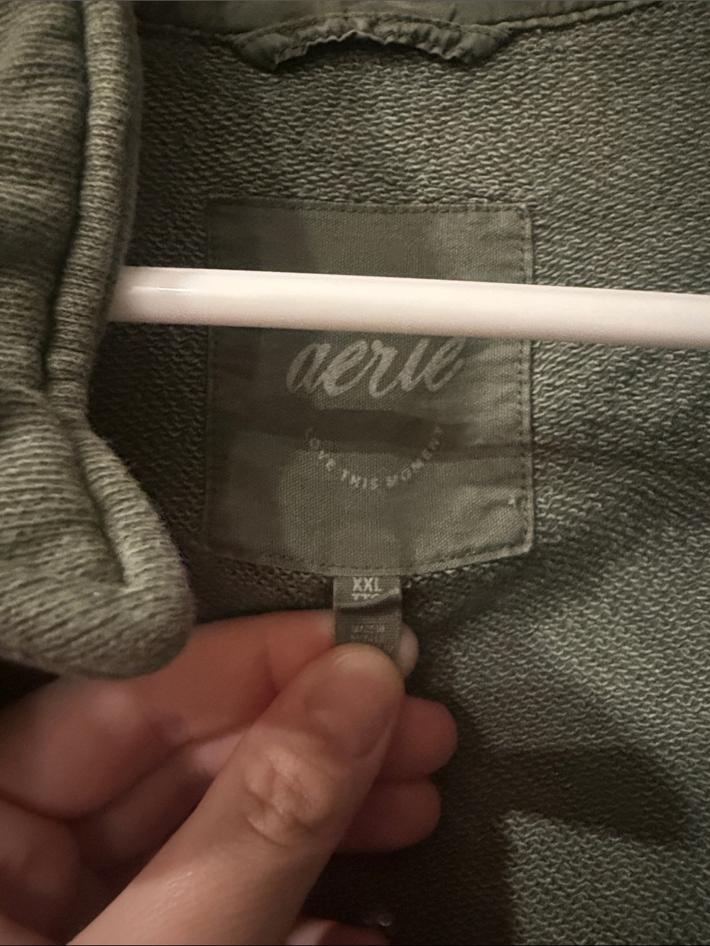 aerie Olive Green Military-Style Field Jacket - Picture 2 of 2